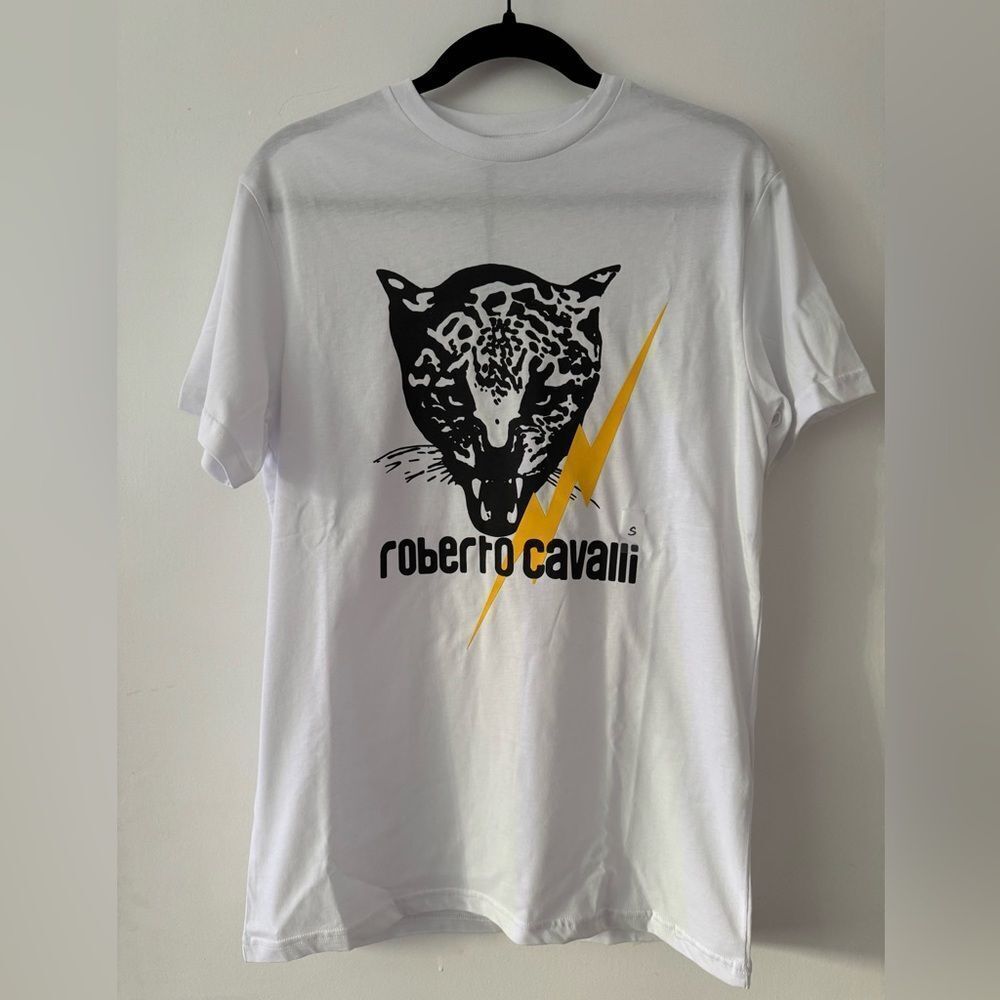 Roberto Cavalli Jaguar Lightning Print T-Shirt